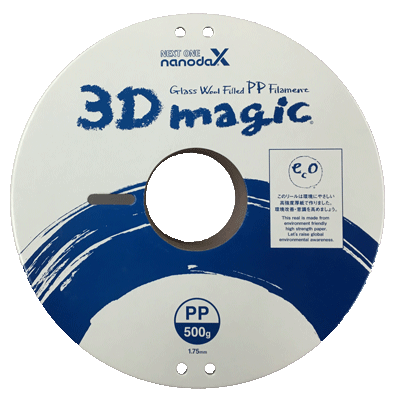 3Dプリンター用 アップサイクル PPGW(グラスウール配合ポリプロピレン